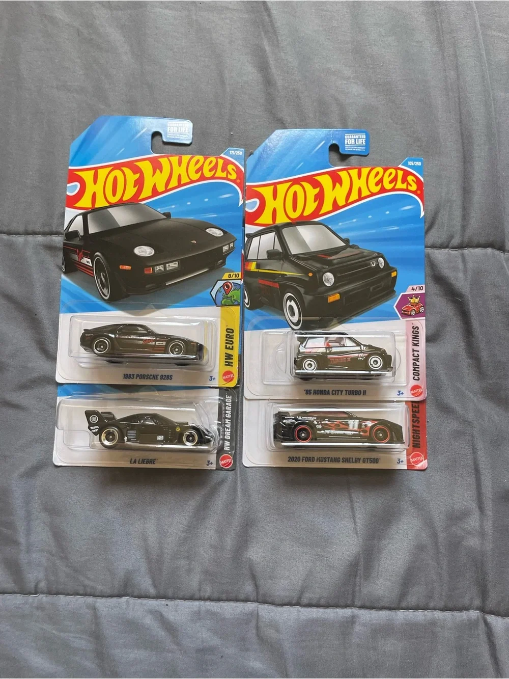 Hot Wheels Black Die-Cast Toy Car Set - 4-Pack